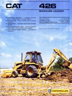 caterpillar 426 specs